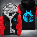 Horse Face Luminous Fleece Hoodies Jacket