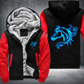 Horse Face Side Luminous Fleece Hoodies Jacket