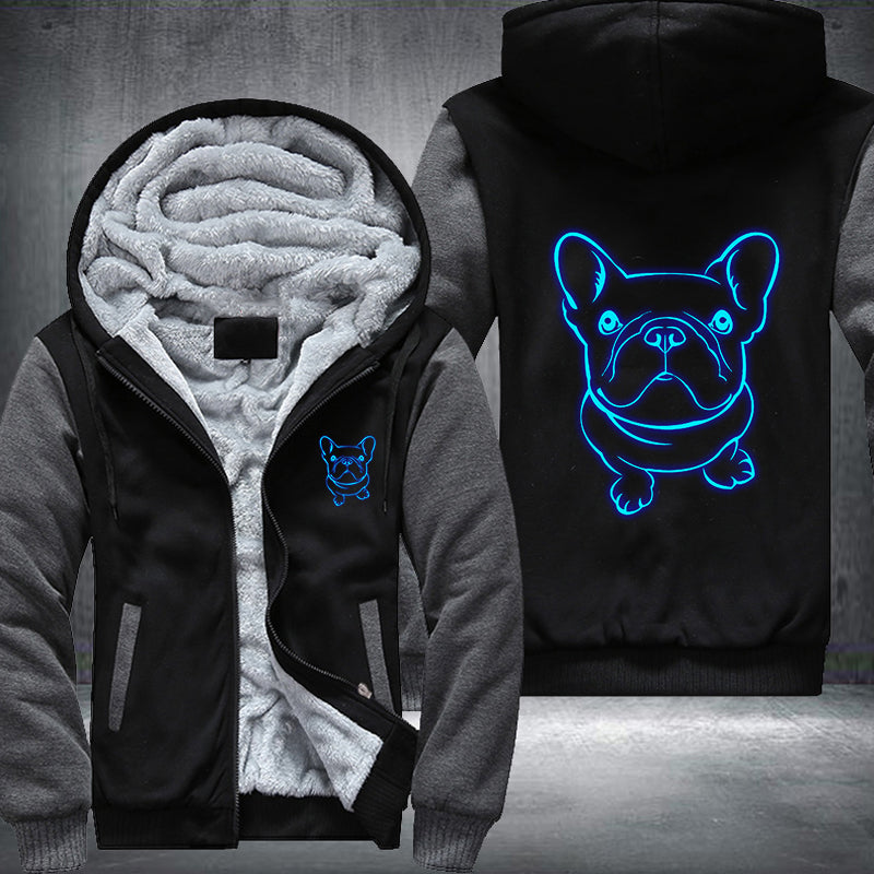 French Bulldog Luminous Fleece Hoodies Jacket