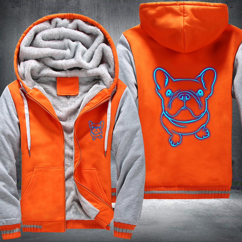 French Bulldog Luminous Fleece Hoodies Jacket