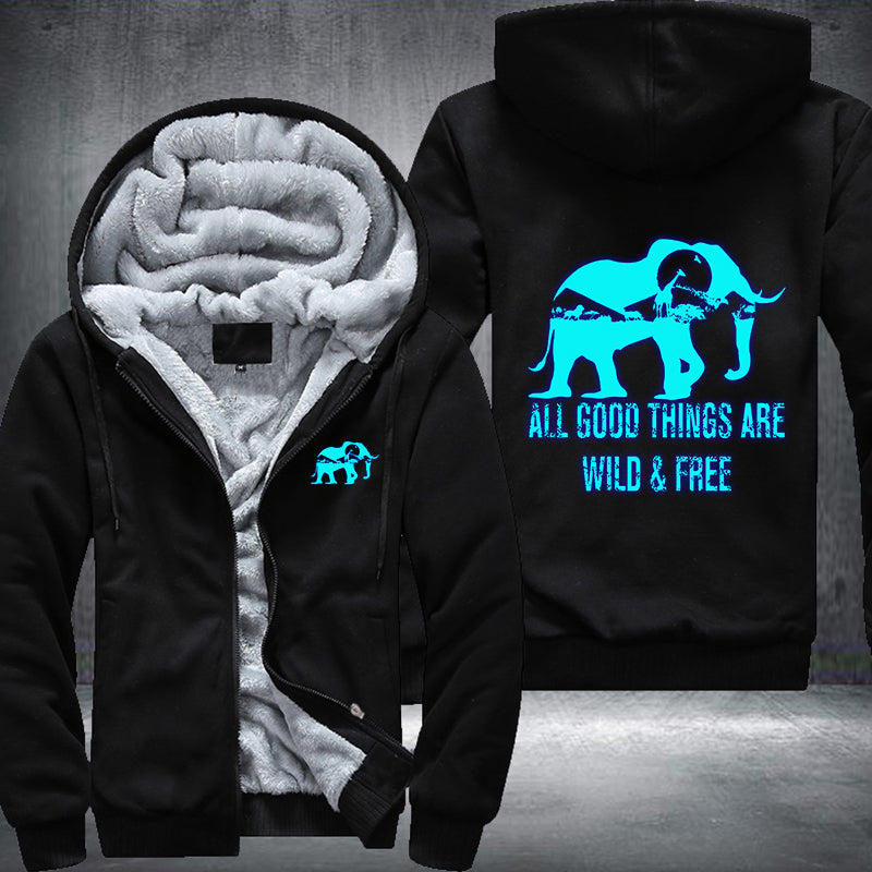 All Good Things Are Wild & Free Luminous Fleece Hoodies Jacket
