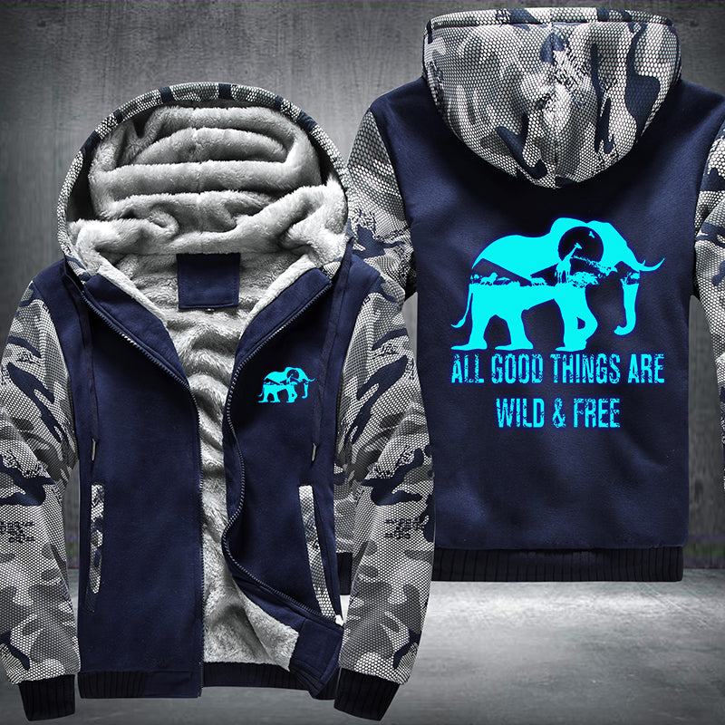 All Good Things Are Wild & Free Luminous Fleece Hoodies Jacket