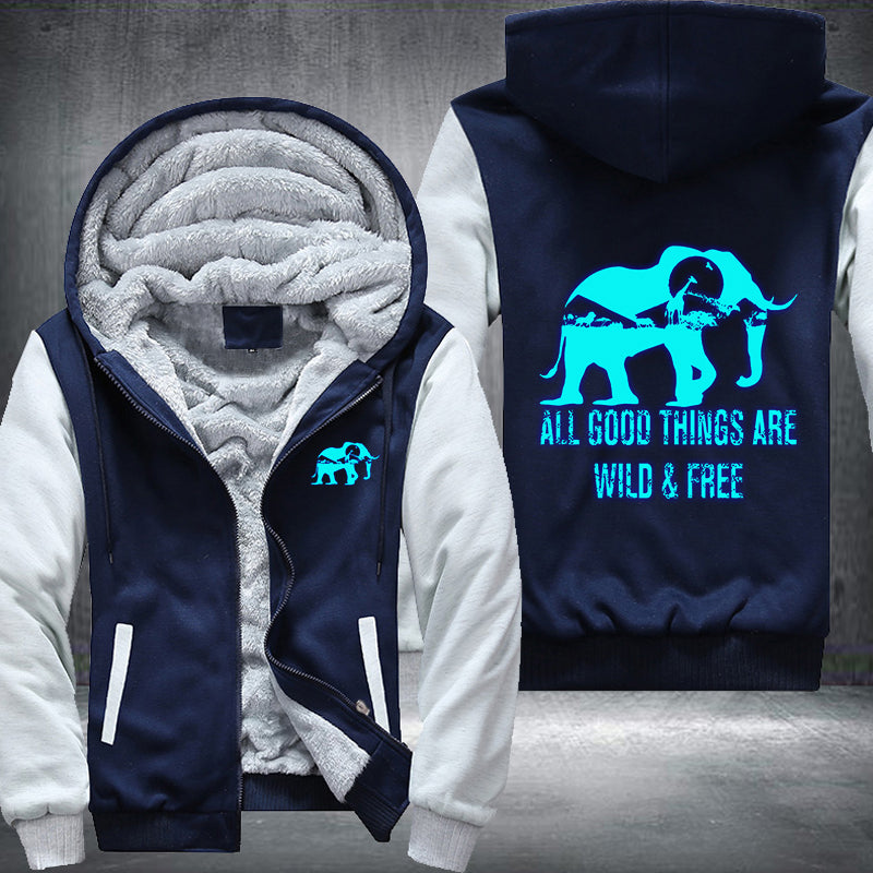 All Good Things Are Wild & Free Luminous Fleece Hoodies Jacket