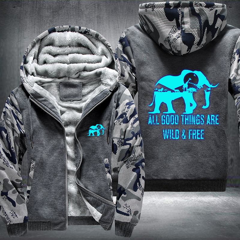 All Good Things Are Wild & Free Luminous Fleece Hoodies Jacket