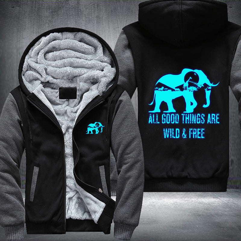 All Good Things Are Wild & Free Luminous Fleece Hoodies Jacket