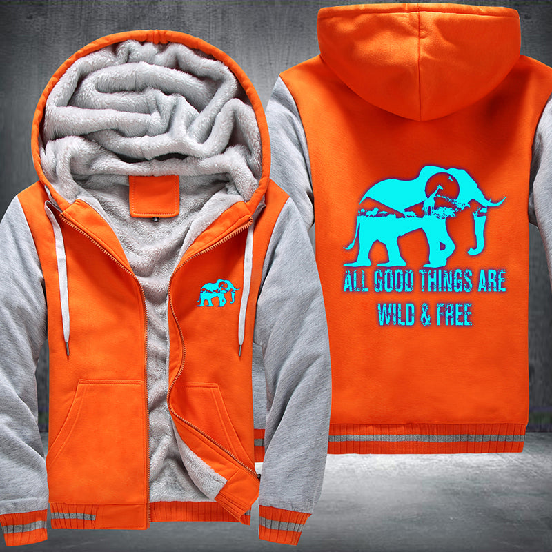 All Good Things Are Wild & Free Luminous Fleece Hoodies Jacket