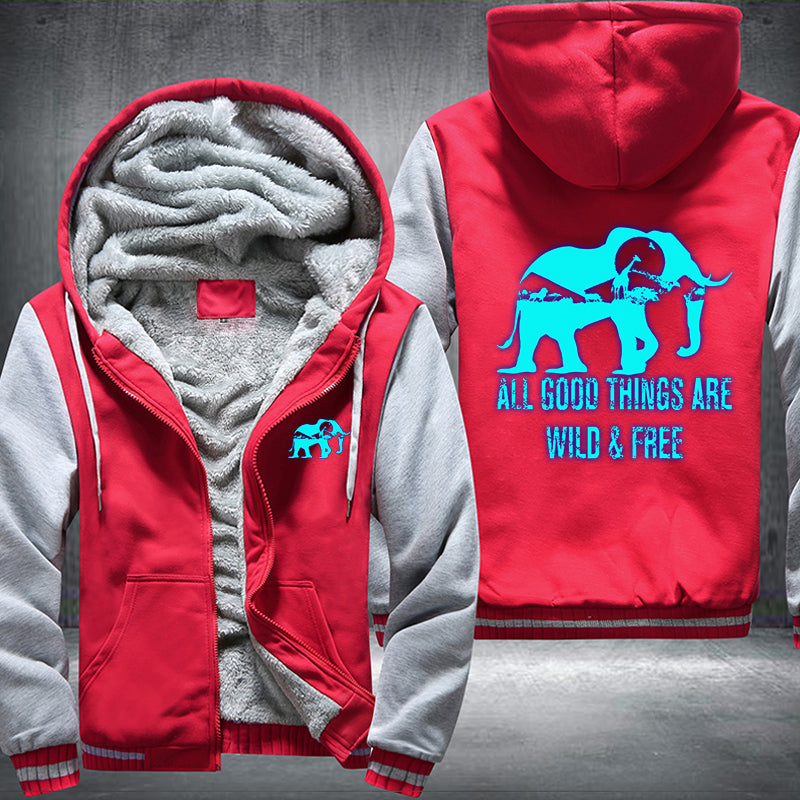 All Good Things Are Wild & Free Luminous Fleece Hoodies Jacket