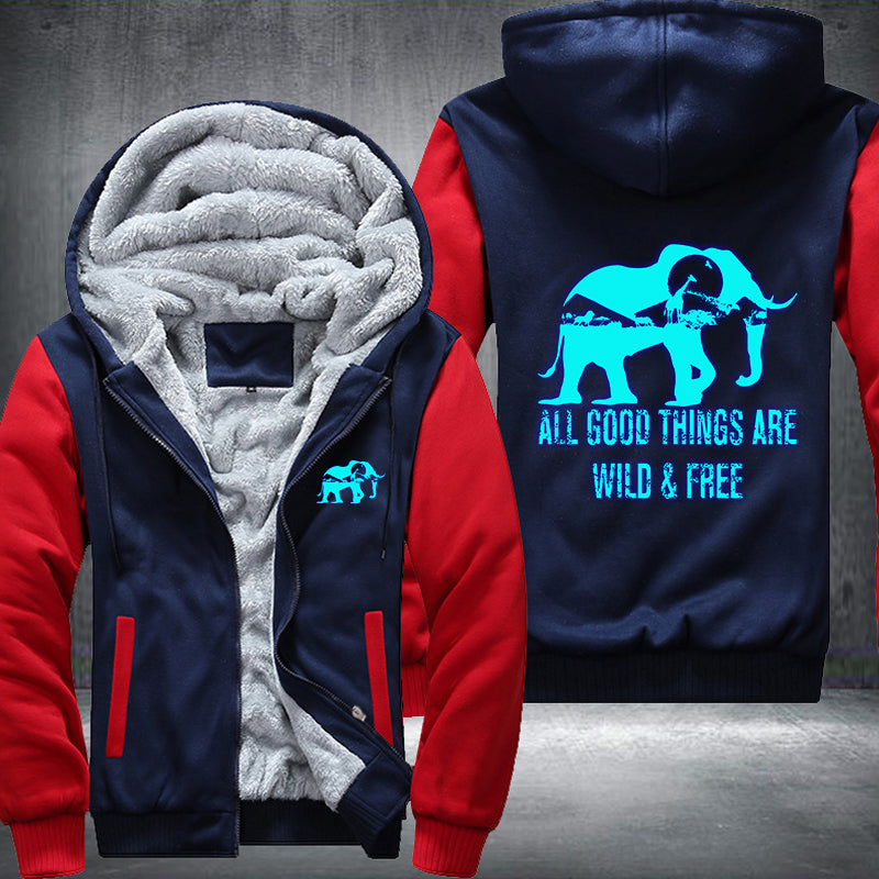 All Good Things Are Wild & Free Luminous Fleece Hoodies Jacket