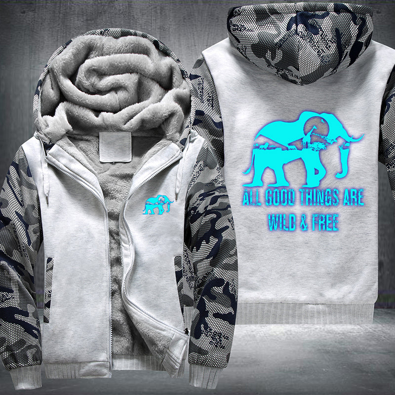 All Good Things Are Wild & Free Luminous Fleece Hoodies Jacket