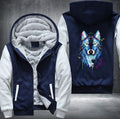 Watercolor Wolf Fleece Hoodies Jacket