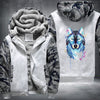 Watercolor Wolf Fleece Hoodies Jacket