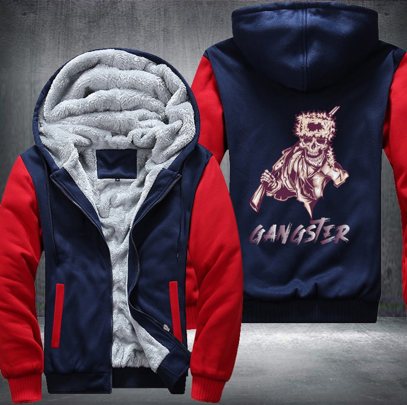 Skull Gangster Fleece Hoodies Jacket