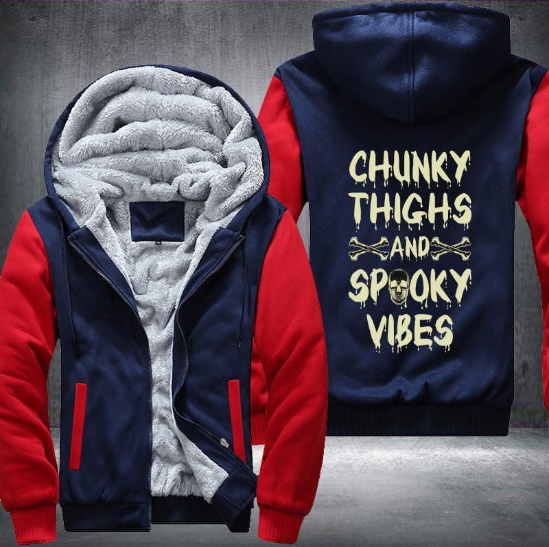 Chunky thighs and spooky vibes Fleece Hoodies Jacket
