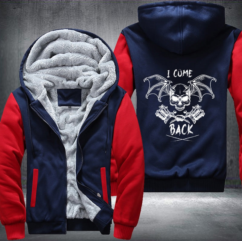 Skull I come back Fleece Hoodies Jacket
