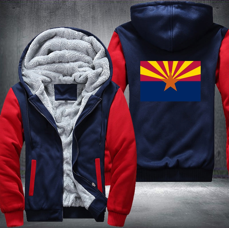 Flag of Arizona Fleece Hoodies Jacket