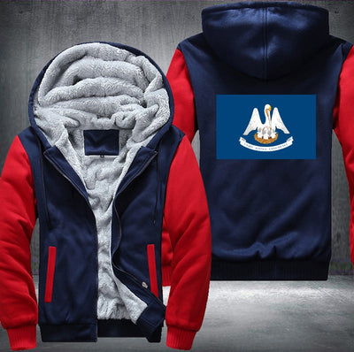 Flag of Louisiana Fleece Hoodies Jacket
