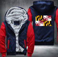 Flag of Maryland Fleece Hoodies Jacket