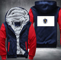 Flag of Massachusetts Fleece Hoodies Jacket