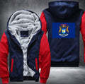 Flag of Michigan Fleece Hoodies Jacket