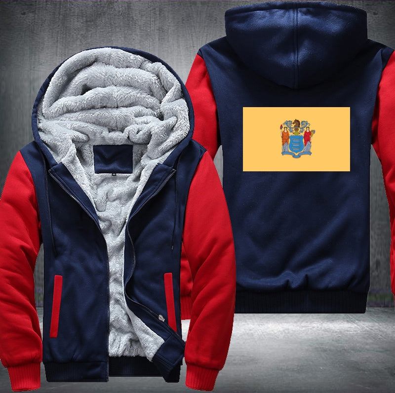 Flag of New Jersey Fleece Hoodies Jacket