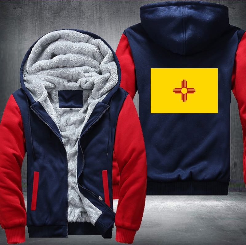 Flag of New Mexico Fleece Hoodies Jacket
