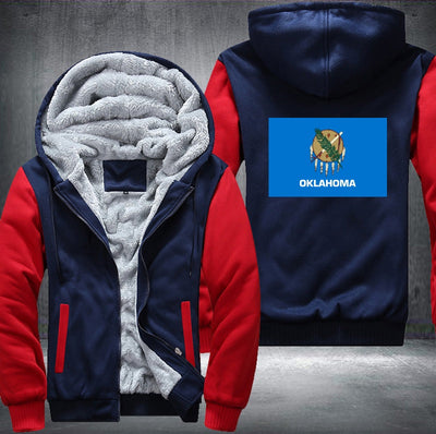 Flag of Oklahoma Fleece Hoodies Jacket