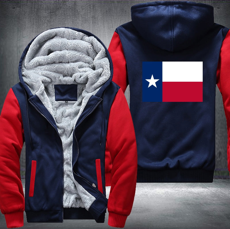 Flag of Texas Fleece Hoodies Jacket
