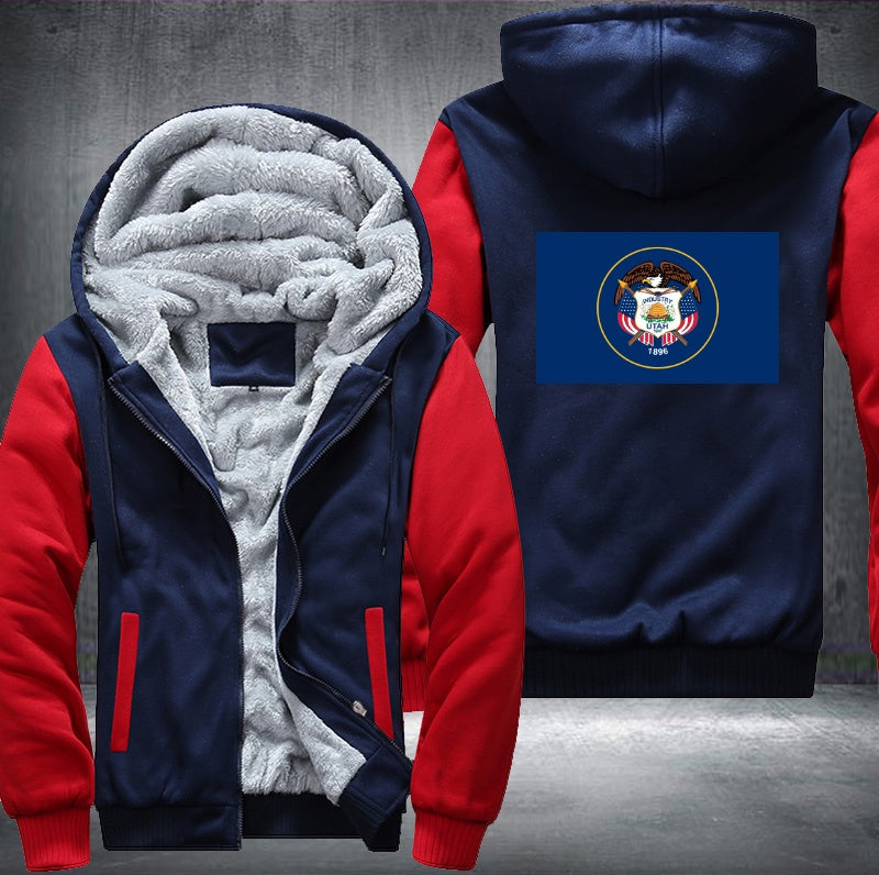 Flag of Utah Fleece Hoodies Jacket