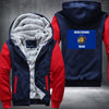 Flag of Wisconsin Fleece Hoodies Jacket