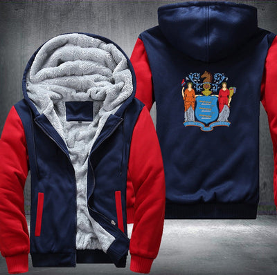 Flag of New Jersey Fleece Hoodies Jacket