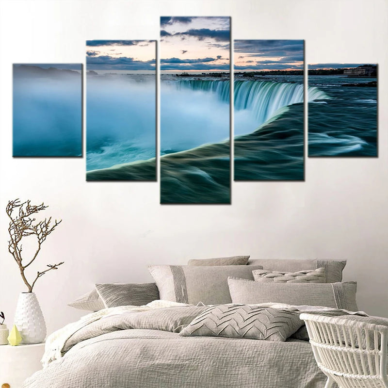 Niagara Waterfalls Canada 5 Panels Painting Canvas Wall Decoration