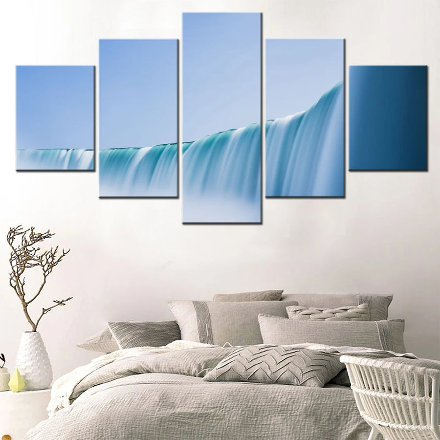 Nature Niagara Falls 5 Panels Painting Canvas Wall Decoration