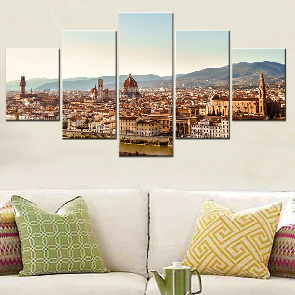 Explore Universe Florence 5 Panels Painting Canvas Wall Decoration