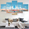 Nature Surreal Geometric 5 Panels Painting Canvas Wall Decoration