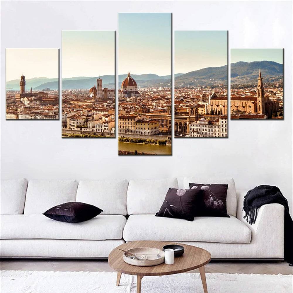 Explore Universe Florence 5 Panels Painting Canvas Wall Decoration