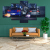 GTR R34 VS Supra Vehicle Car 5 Panels Painting Canvas Wall Decoration