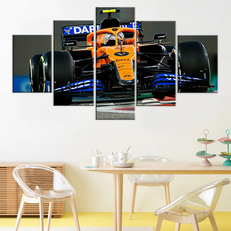 MCL36 Car 5 Panels Painting Canvas Wall Decoration