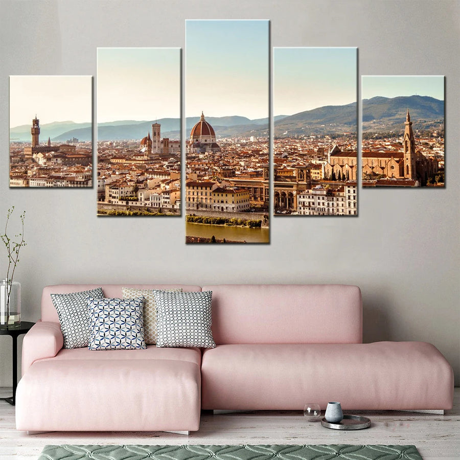 Explore Universe Florence 5 Panels Painting Canvas Wall Decoration