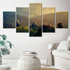 Nature Mountains Green Landscape 5 Panels Painting Canvas Wall Decoration
