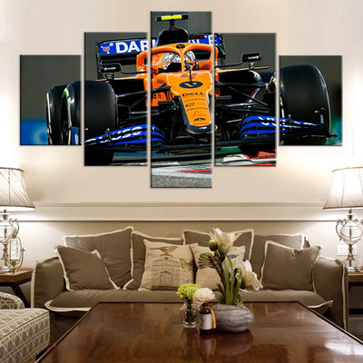 MCL36 Car 5 Panels Painting Canvas Wall Decoration