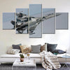 Jet Fighter Sukhoi Su 27 Russian Air Force 5 Panels Painting Canvas Wall Decoration