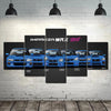 Huracan Green Super Car 5 Panels Painting Canvas Wall Decoration