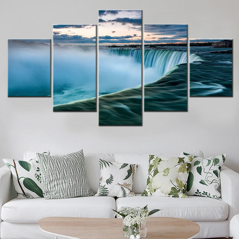 Niagara Waterfalls Canada 5 Panels Painting Canvas Wall Decoration