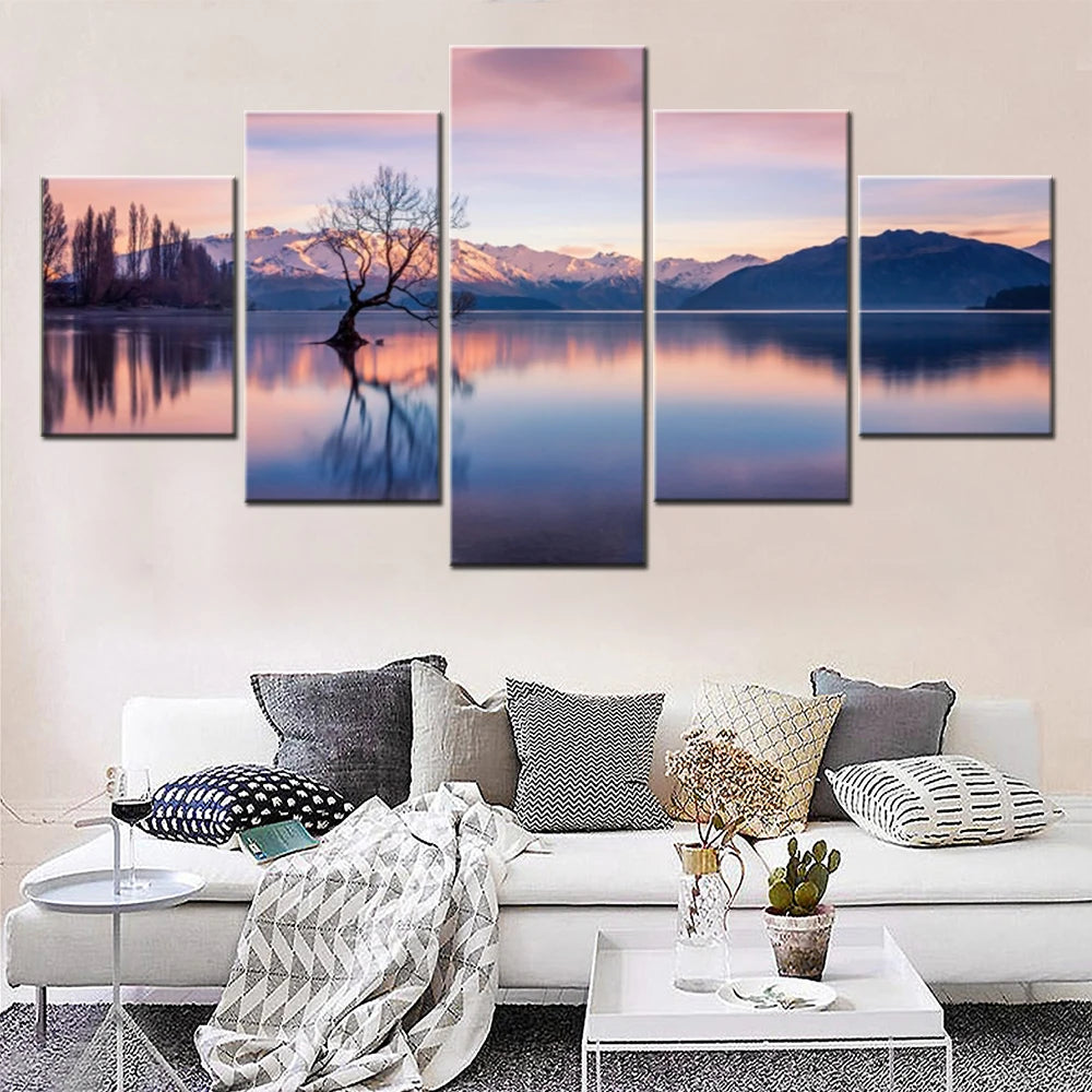 New Zealand Nuture 5 Panels Painting Canvas Wall Decoration