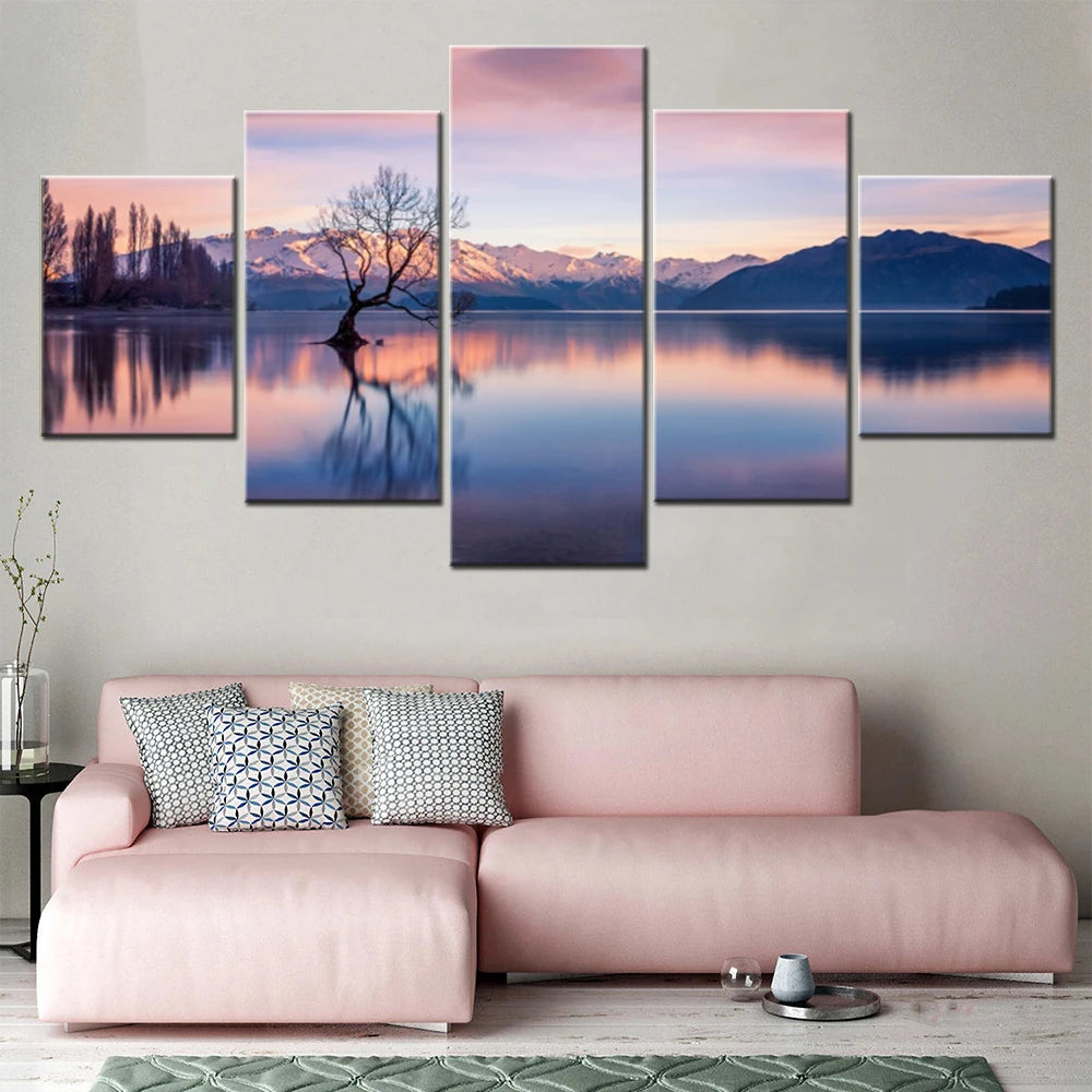 New Zealand Nuture 5 Panels Painting Canvas Wall Decoration