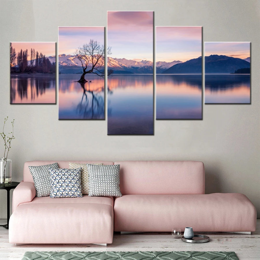 New Zealand Nuture 5 Panels Painting Canvas Wall Decoration