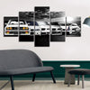 Sports Car 5 Panels Painting Canvas Wall Decoration