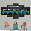 Huracan Green Super Car 5 Panels Painting Canvas Wall Decoration