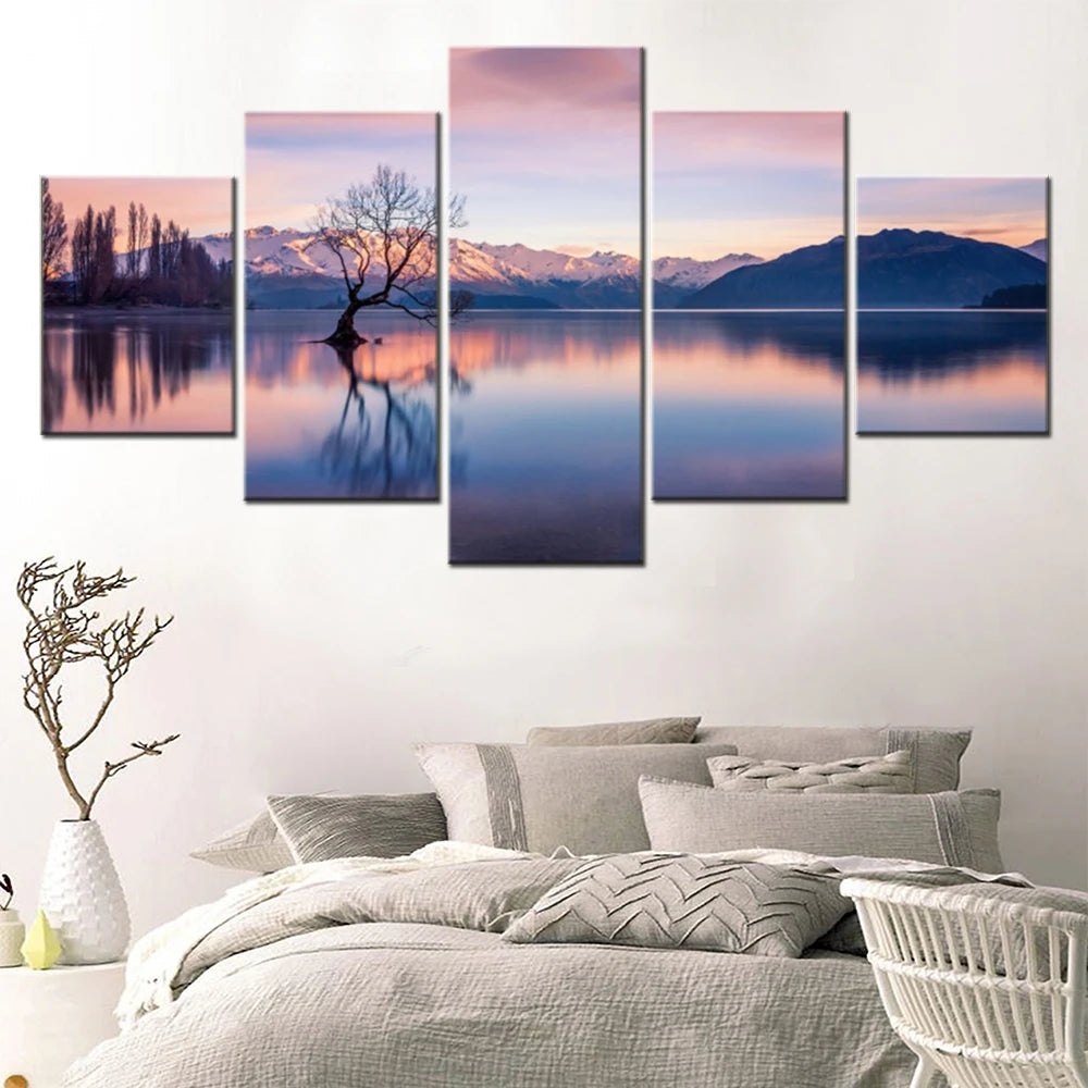 New Zealand Nuture 5 Panels Painting Canvas Wall Decoration