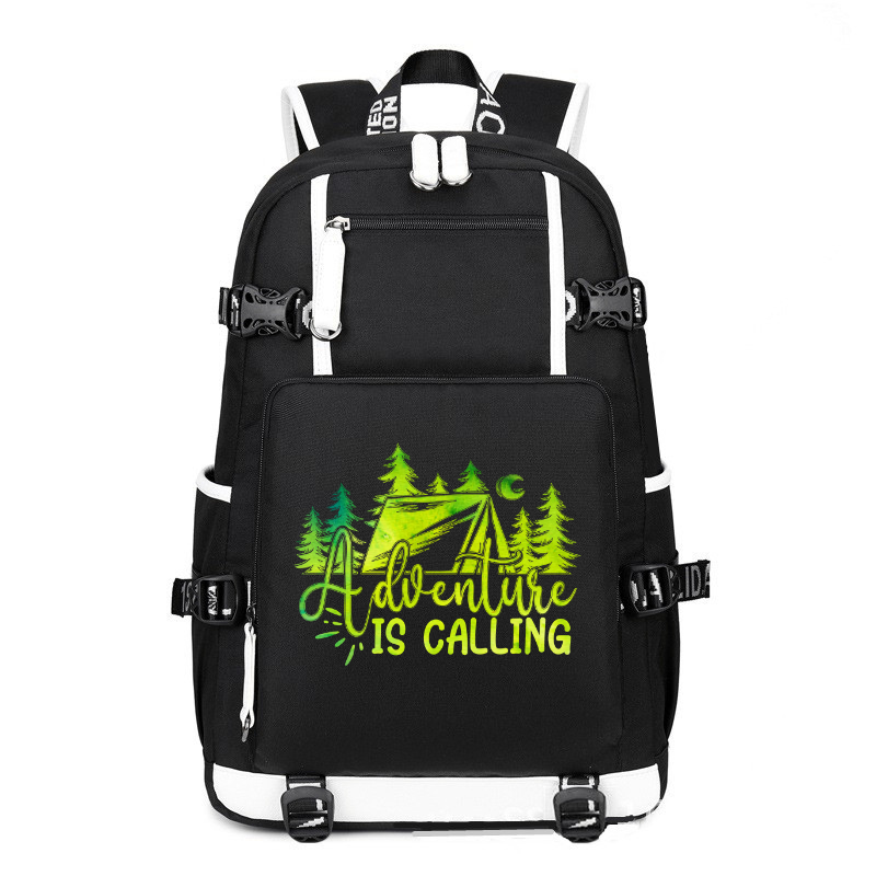 Adventure Is Calling printing Canvas Backpack